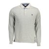 Us Polo Polo Maniche Lunghe Uomo Grigio Šedá (Velkost 2XL, Farba Šedá)