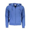 Športová Pánska Mikina so zipsom U.S. POLO Modrá (Velkost 2XL, Farba Modrá)