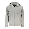 Športová Pánska Mikina so zipsom ACCADEMIA MILITARE Šedá (Velkost 2XL, Farba Šedá)