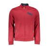 Športová Pánska Mikina so zipsom GIAN MARCO VENTURI Červená (Velkost 2XL, Farba Červená)