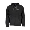 Športová Pánska Mikina so zipsom LA MARTINA Čierna (Velkost 2XL, Farba Čierna)