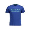 Štýlové Pánske Tričko s krátkym rukávom NORTH SAILS Modrá (Velkost XL, Farba Modrá)
