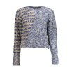 Elegantný Dámsky Pulóver DESIGUAL Modrá (Velkost XL, Farba Modrá)