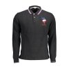 Us Polo Polo Maniche Lunghe Uomo Nero Čierna (Velkost 2XL, Farba Čierna)