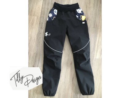 Lehké softshellové kalhoty z letníso softshellu s reflexními prvky