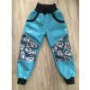Lehké softshellové kalhoty smaragdové s klokánky