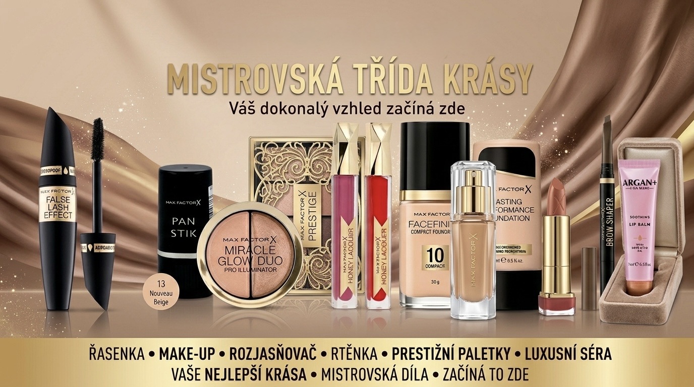 Široká nabídka dekorativní kosmetiky, produktů pro líčení a vizáž