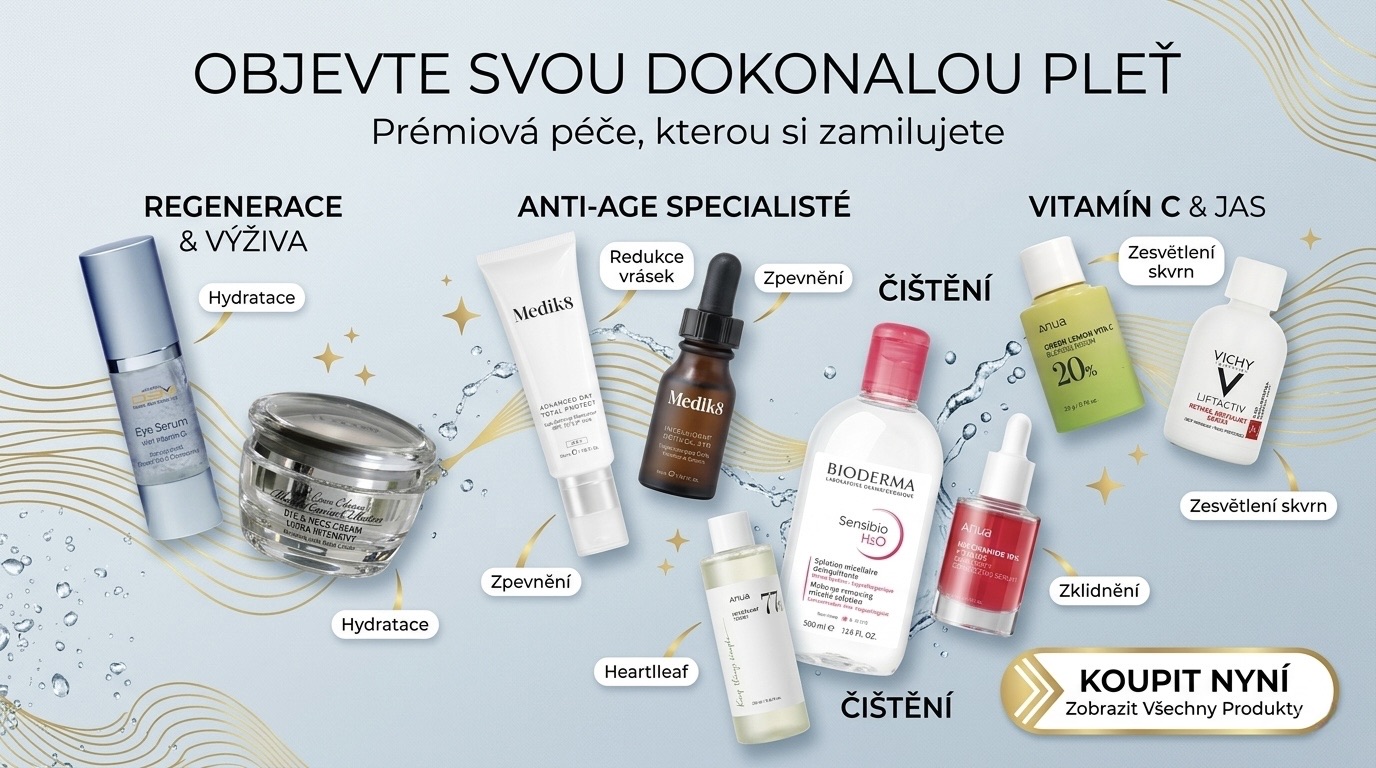 Prémiová péče o pleť, pleťová séra, krémy a tonika pro dokonalou pokožku