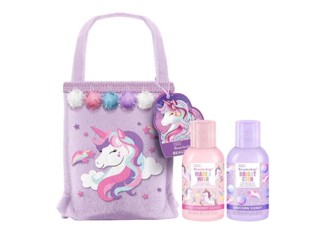 Unicorn – Kouzelná sada sprchových produktů v kabelce, 2 ks