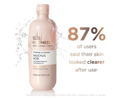 Kindness+ Obnovující sprchový gel s kyselinou salicylovou, 500 ml