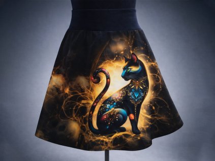 Půlkolová sukně "Fantasy Kočka"