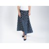 Dámská dlouhá sukně - Velký modrý puntík