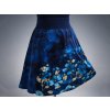 Půlkolová sukně "Modré květy"