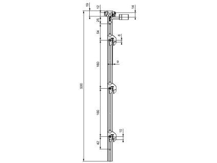LEHMANN Tyč SVS3 TYP 2 (1+3 výška 515 mm)