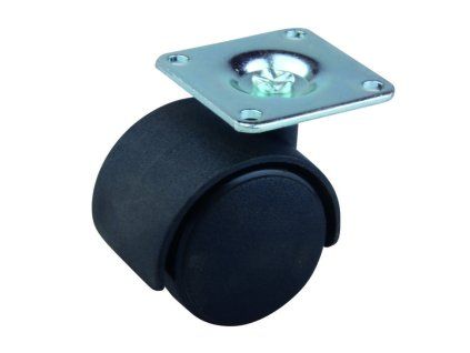 StrongCastors koliesko 40mm platnička, čierna