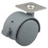 StrongCastors koliesko 40mm šedé, platnička, brzda