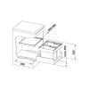 BLANCO 521469 Sorter Flexon II 50/2 2x19l