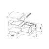 BLANCO 521471 Sorter Flexon II 60/2 1x30l + 1x19l