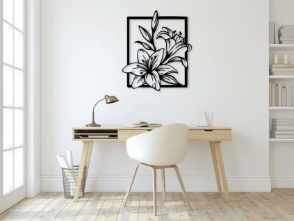 Elegáns Liliom Dekoráció (Méret 40 x 50 cm, Szín Fekete)
