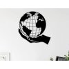 Föld Ölelése Fali Dekoráció (Méret 50 x 50 cm, Szín Fekete)