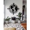 Compass Globe Fali Dekoráció (Méret 38 x 38 cm, Szín Fekete)