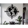 Compass Globe Fali Dekoráció (Méret 38 x 38 cm, Szín Fekete)