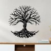 Elegáns Életfa Fali Dekoráció (Méret 38 x 38 cm, Szín Fekete)