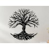 Elegáns Életfa Fali Dekoráció (Méret 38 x 38 cm, Szín Fekete)
