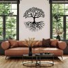Varázslatos Életfa Dekor (Méret 38 x 38 cm, Szín Fekete)