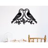 Szerelem Madarak Fali Dekor (Méret 50 x 40 cm, Szín Fekete)