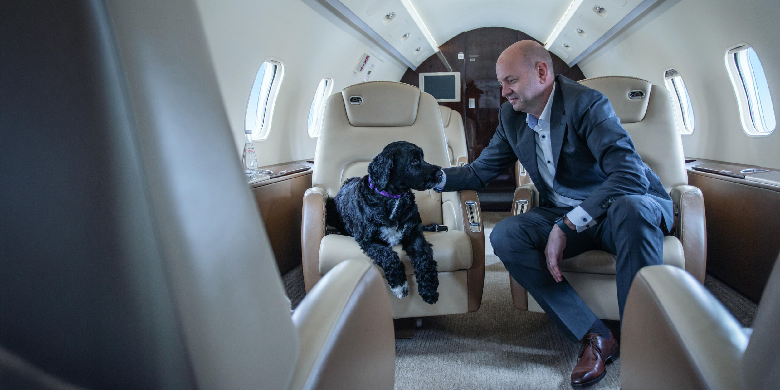 Pets via business jet