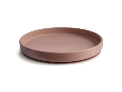 Mushie Classic silikonovy tanier s prisavko Cloudy Mauve 810052467443 MCSP1005 Side