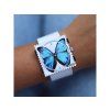 BLUE BUTTERFLY a řemínku CLASSIC LEATHER, WHITE