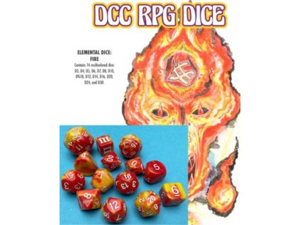 45261109 dcc rpg dice set elemental dice fire