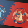 Pokémon UP: Mega Charizard X & Y - Herní podložka 1