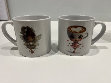 Biely hrnček pre deti s menom – 150ml