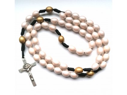 Růženec z dřevěných korálků - 2 různé kombinace barev