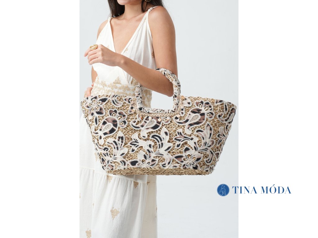 slamena velka taska s krajkou shopper na plaz koupaliste prirodni material vysivana a zdobena tian moda 29391 (1)