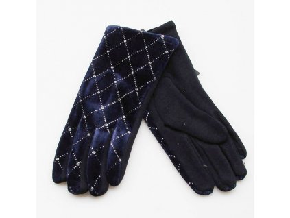 Luxusni damske rukavice elegantni doplnek cerne cervene modre sede se trpytky strasem semisove zateplene darek pro zenu Tina moda 01008 01006 (7)