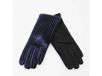 Luxusni damske rukavice elegantni doplnek cerne cervene modre sede se trpytky strasem semisove zateplene darek pro zenu Tina moda 01008 01006 (15)