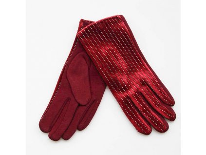 Luxusni damske rukavice elegantni doplnek cerne cervene modre sede se trpytky strasem semisove zateplene darek pro zenu Tina moda 01008 01006 (11)