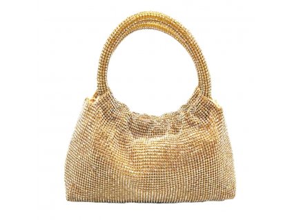 zlata mala kabelka zlate psanicko s kaminky strasem trpytiva kabelka do ruky spolecenska elegantni tina moda 2963599
