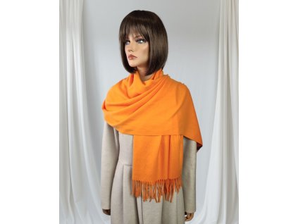 1 kasmirova unisex sala stola pled pres ramena pro zenu i muze jasne oranzova elegantni luxusni sala na zimu do mesta ke kabatu tina moda 01061