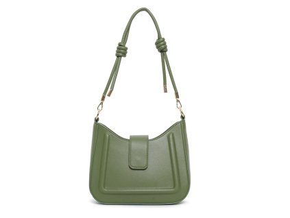 elegantni zelena khaki kabelka crossbody mala na rameno do ruky zdobena vytlacovani preska na zip tina moda 2900107