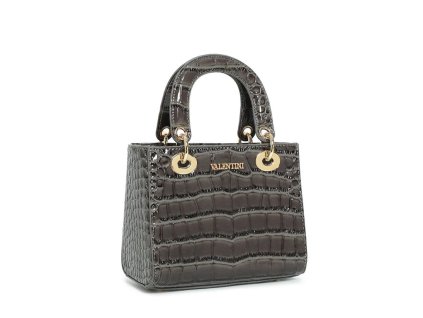kroko mini seda holubi sed crossbody kabelka do ruky i pres rameno v krokodyli kuze pevny tvar tina moda 2900243