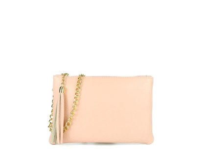 crossbody pudrova ruzova kozena mala kabelka z prave kuze vera pelle borse genuine leather s retizkem zlatym tina moda 2900329