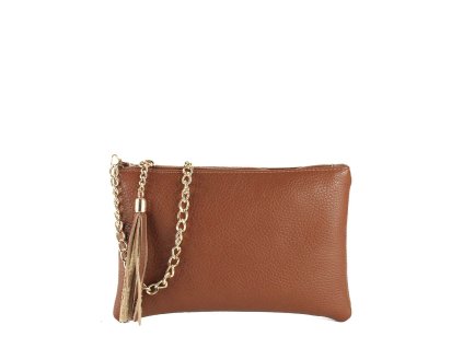 crossbody konakova hneda kozena mala kabelka z prave kuze vera pelle borse genuine leather s retizkem zlatym tina moda 2900332