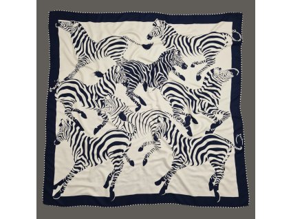 vlneny luxusni satek prave hedvabi 60 a 40 zebra oboustrany velky 140 cm sofistikovany darek pro zenu tinamo (4)