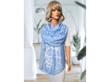 blankytne svetle modra krajkova sala s vysivkou slavnostni pled pres saty na svatbu v modrem tina moda 06066 (2)