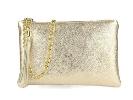 zlata crossbody kozena mala kabelka z prave kuze vera pelle borse genuine leather se zlatym retizkem tina moda 2900399 a